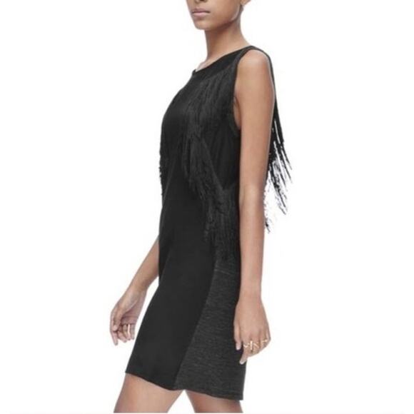 Rebecca Taylor Dresses & Skirts - Rebecca Taylor fringe little black silk‎ mini dress sz M Mint Cond